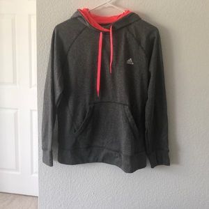 Adidas Grey Hoodie - Size Large
